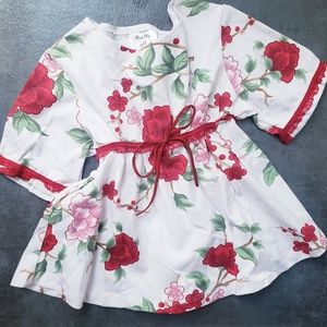 Mad Sky Girls Top Size 4t, Kimono Top, Floral Top, Boho Style Summer Top